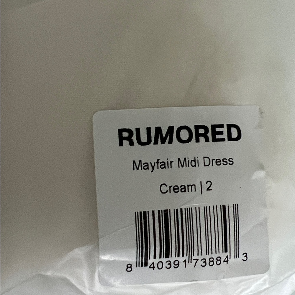 NWT Rumored Mayfair cream Button-Down midi Dress 2 - Picture 6 of 7
